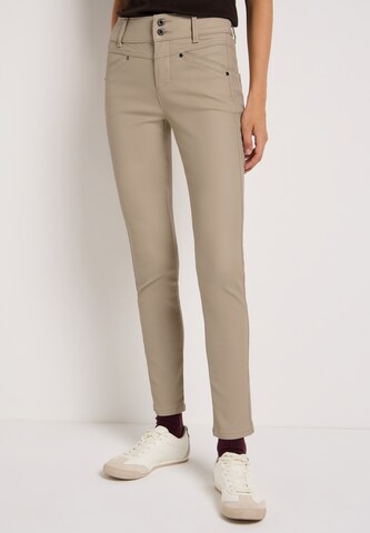 Street One Studio Slimfit Hose in Beige: Vorderseite