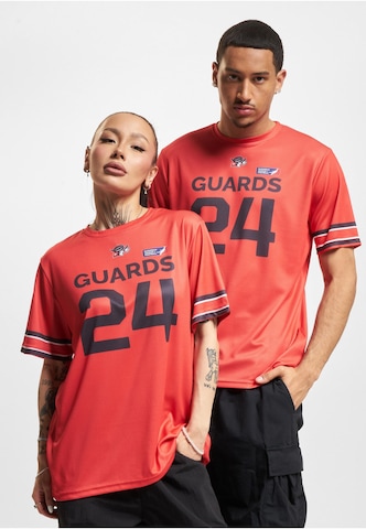 T-Shirt 'DefShop x European League Of Football Helvetic Guards' DEF en rouge : devant