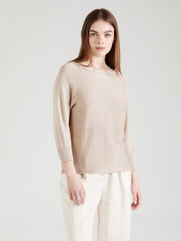 Pull-over 'Dolman' MORE & MORE en beige : devant