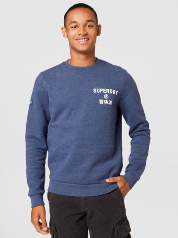 Superdry Mikina – modrá: přední strana