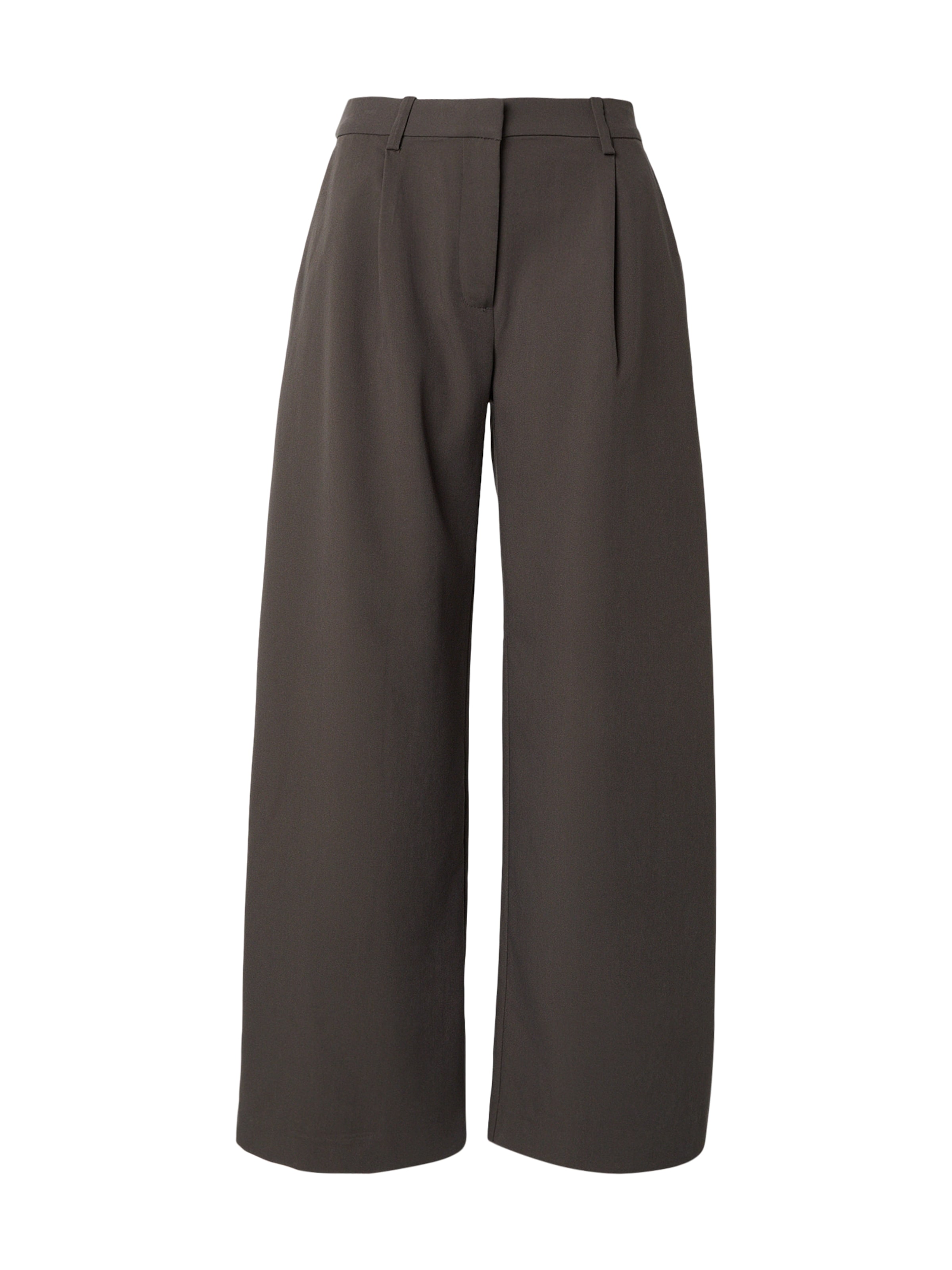 WEEKDAY Wide leg Pleat-Front Pants 'Dara' in Grey: front
