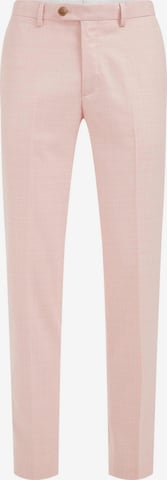 Coupe slim Pantalon à plis WE Fashion en rose : devant