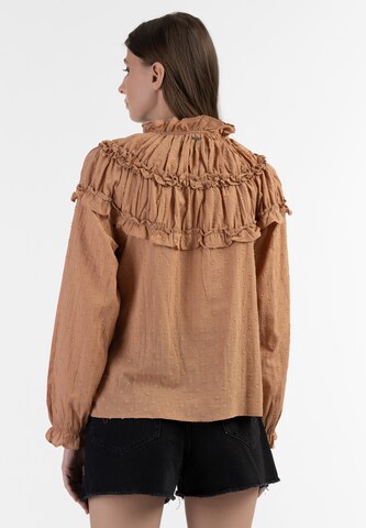 Camicia da donna 'Abrel' di DreiMaster Vintage in marrone