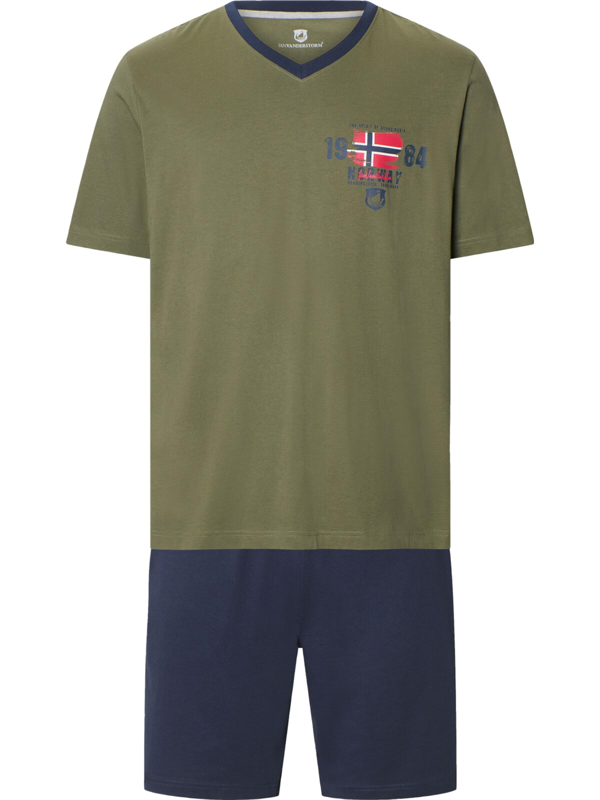 Jan Vanderstorm Short Pajamas 'Edin' in Green: front