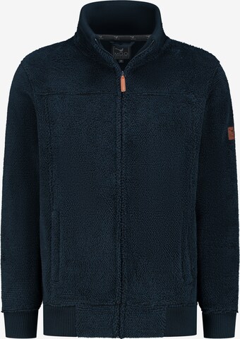 MGO Fleece jas 'Charles' in Blauw: voorkant