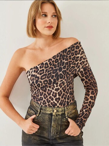 Bianco Lucci - Blusa 'Blusen' em castanho