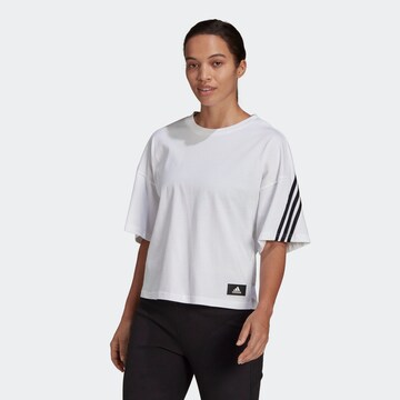 ADIDAS SPORTSWEAR - Camisa funcionais 'Future Icons 3-Stripes' em branco: frente