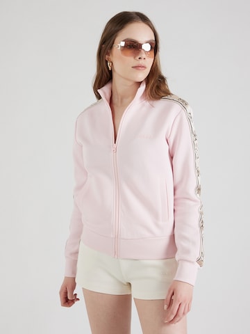 Veste de survêtement 'BRITNEY' GUESS en rose : devant