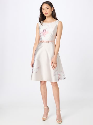 Robe de cocktail SWING en beige : devant