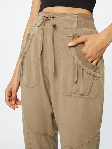 Effilé Pantalon 'Nanna' Cream en marron