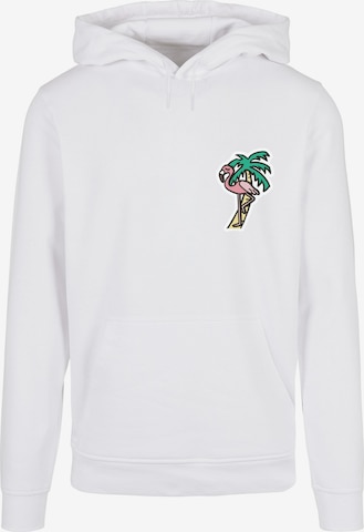 Mister Tee Sweatshirt 'Flamingo' in White: front