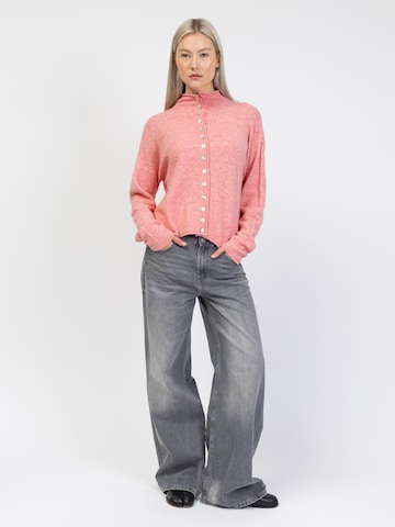 BROKE + SCHÖN Knit Cardigan 'Strickjacke mit Stehkragen' in Pink