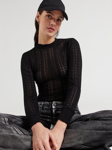 ABOUT YOU Košeľové body 'Clara' - Čierna: predná strana