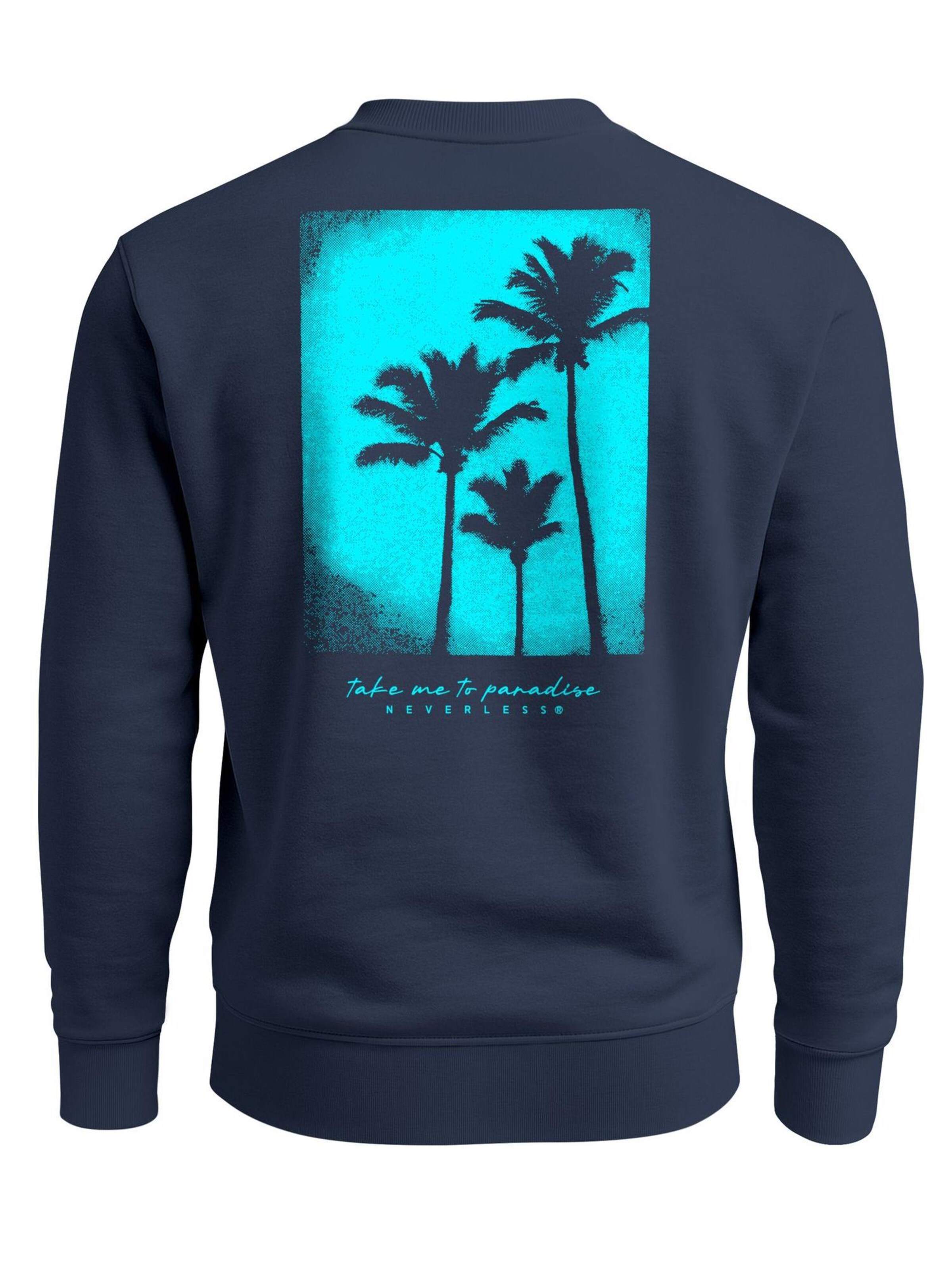 Neverless Sweatshirt 'Palms Beach' in Blue