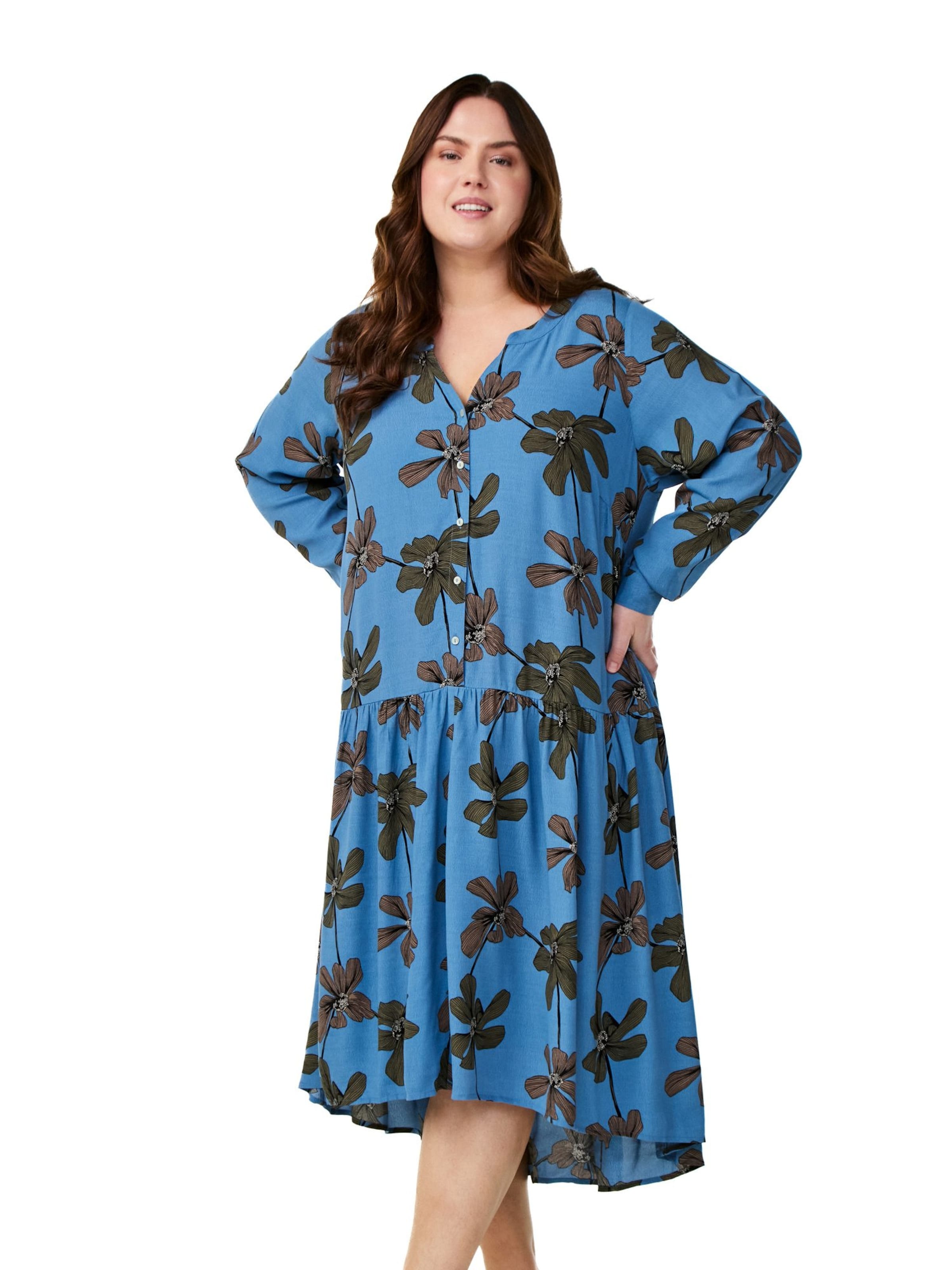 Rochie 'Vbella' de la Zizzi pe albastru: față