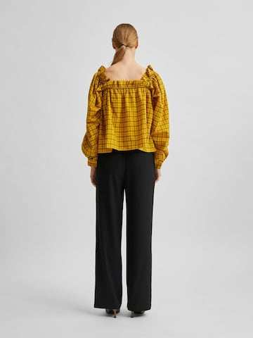 SELECTED FEMME Blouse 'Checkie' in Yellow