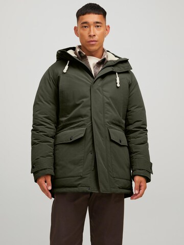 JACK & JONES Winter Parka 'Mash' in Green: front