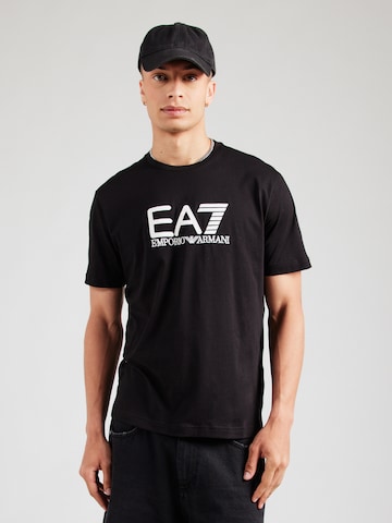 Tricou de la EA7 Emporio Armani pe negru: față