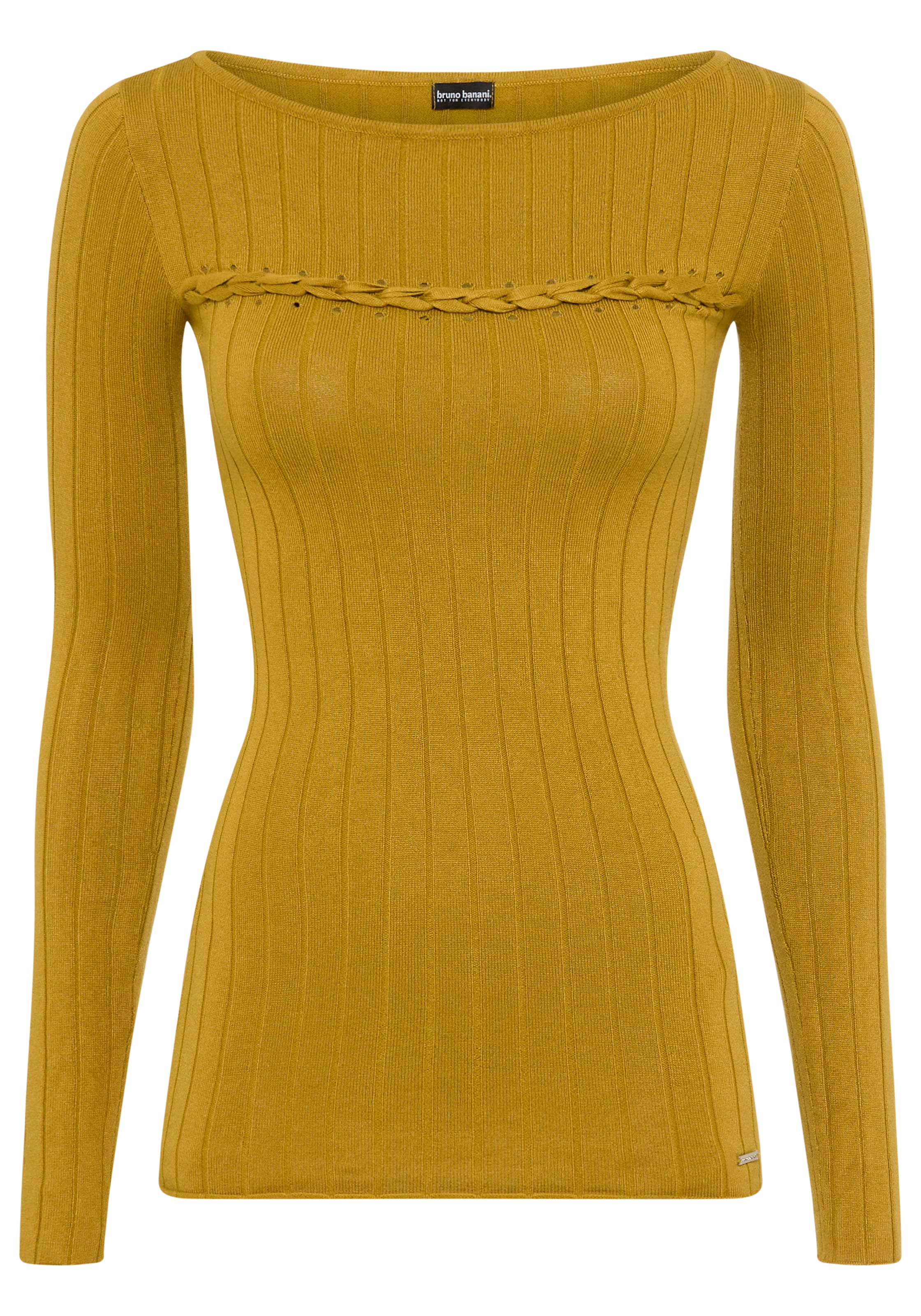 Bruno Banani LM Pullover in Gelb: Vorderseite