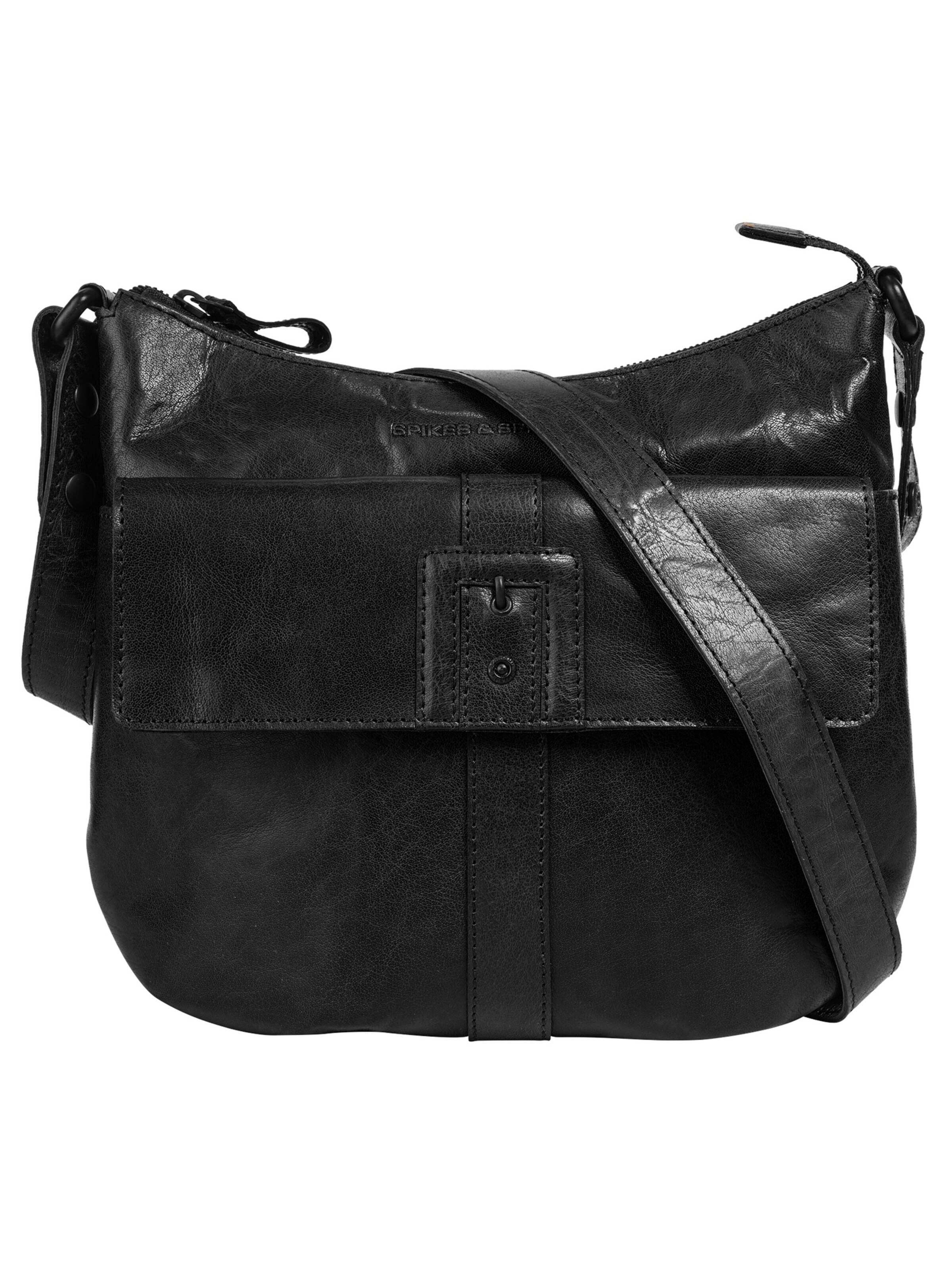 Spikes & Sparrow - Bolso de hombro en negro: frente