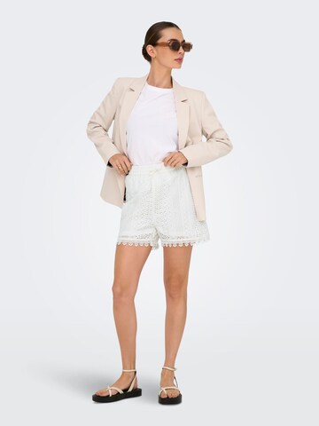 Regular Pantalon ONLY en blanc
