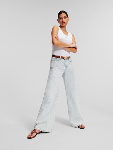 Karl Lagerfeld Szeroka nogawka Jeansy w kolorze niebieski