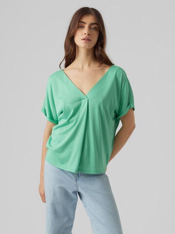 VERO MODA Μπλουζάκι 'FLIA' σε πράσινο: μπροστά
