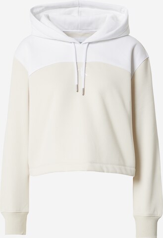 Sweat-shirt Calvin Klein Jeans en beige : devant