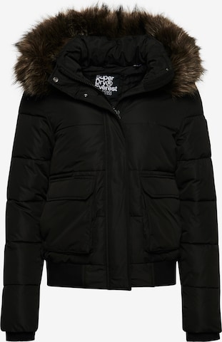 Superdry Übergangsjacke 'Everest Ella' in Schwarz: predná strana