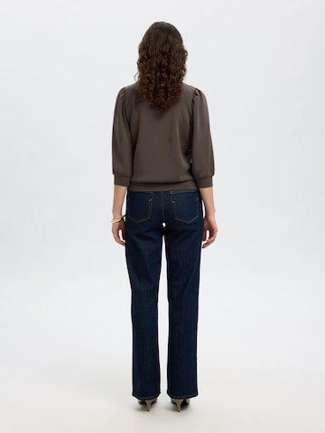 Sweat-shirt 'SLFTenny' SELECTED en marron