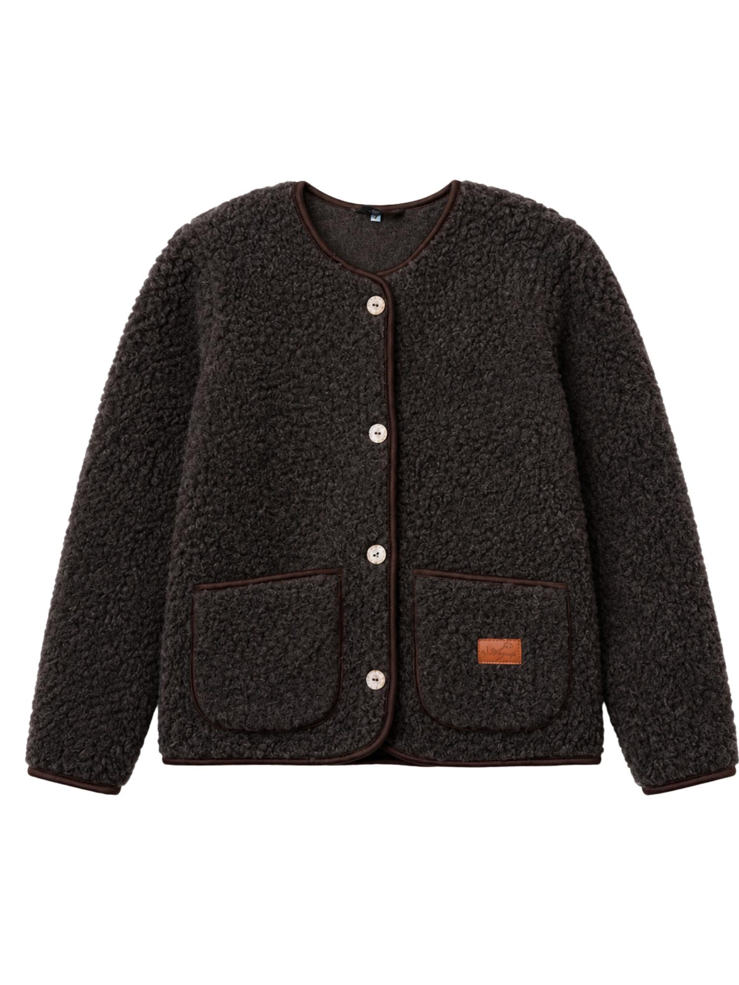 awoolco Between-Season Jacket in Brown: front
