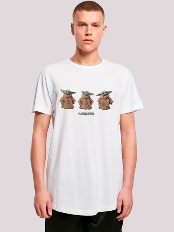 T-Shirt 'The Mandalorian Baby Yoda' F4NT4STIC en blanc : devant
