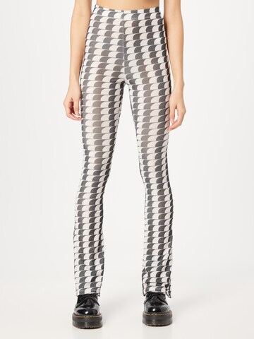 Nasty Gal Flared Trousers in Black: front