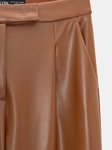 Wide Leg Pantalon Dilvin en marron