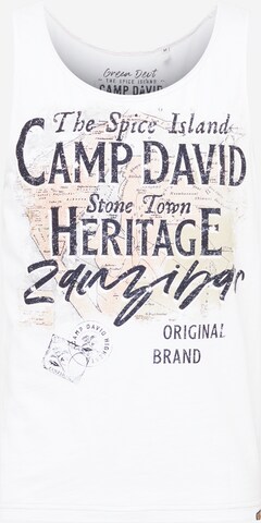 CAMP DAVID - Camiseta en blanco: frente