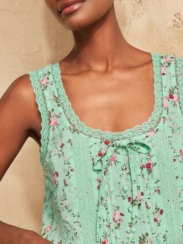 love & roses Blouse in Groen