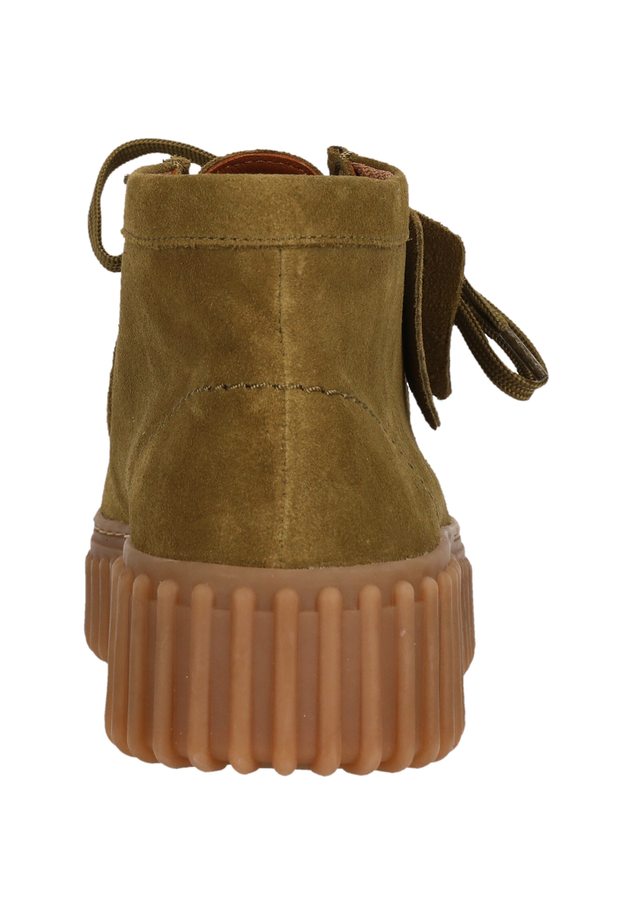 CLARKS Lace-Up Ankle Boots 'Torhill Moss' in Green