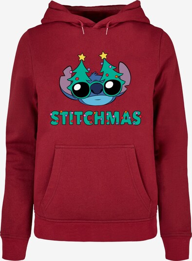 ABSOLUTE CULT Sweatshirt 'Lilo And Stitch - Stitchmas Glasses' in Sapphire / Jade / Ruby red / Black, Item view