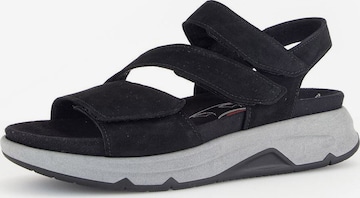 GABOR Hiking Sandals in Black: front