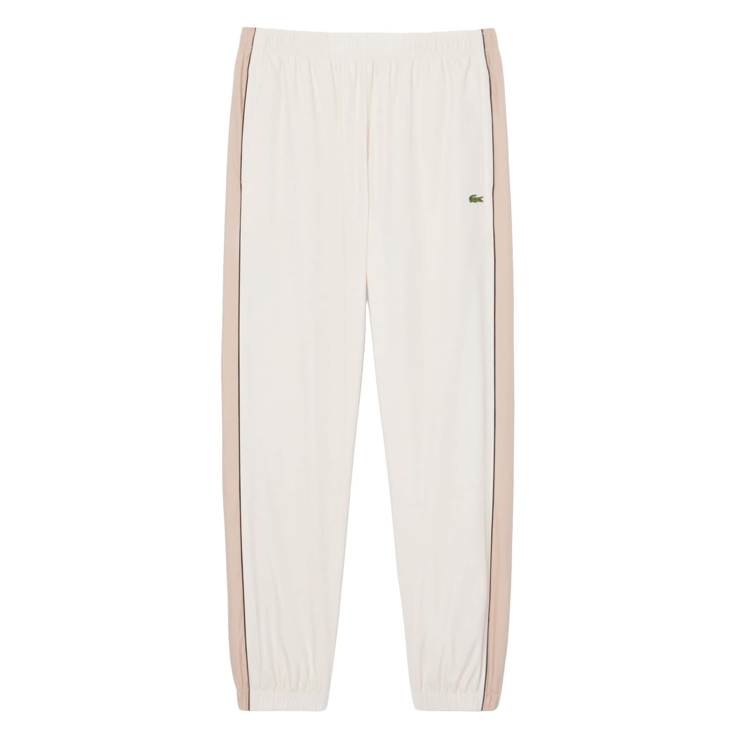 LACOSTE Regular Workout Pants in White: front