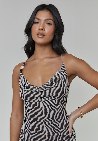 South Beach Robe en noir / blanc, Vue avec produit