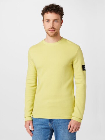 Calvin Klein Jeans Koszulka w kolorze żółty: przód