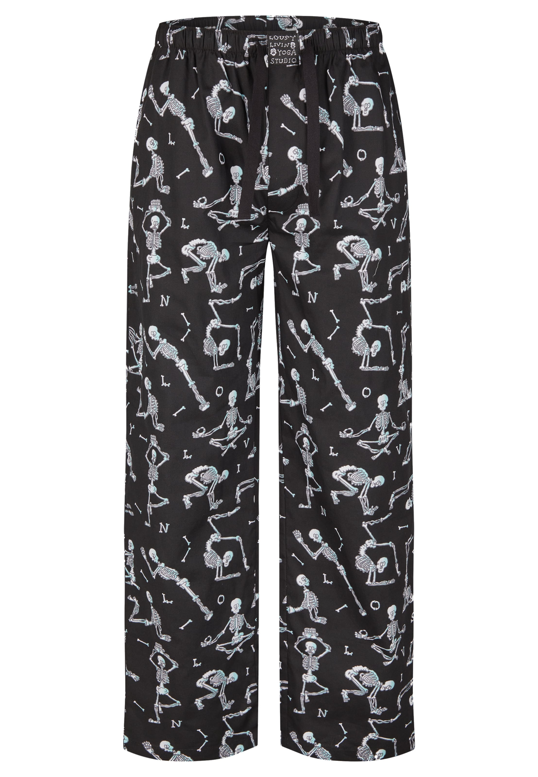 Lousy Livin Pyjamahose in Schwarz: Vorderseite