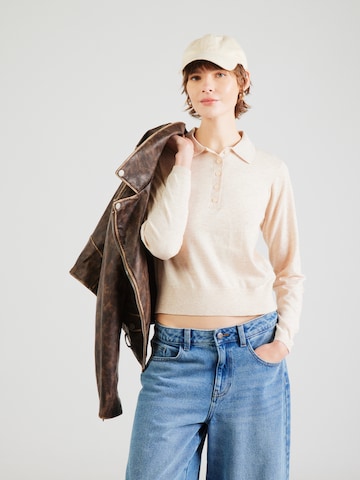 Pull-over VERO MODA en beige : devant