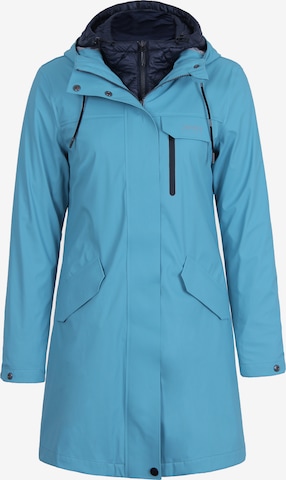 Dingy Rhythm Of The Rain Between-Seasons Coat 'JESSICA' in Blue: front