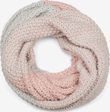 styleBREAKER Schlauchschal '2-Farbiges Ombré Strick Loop' in Pink: Vorderseite