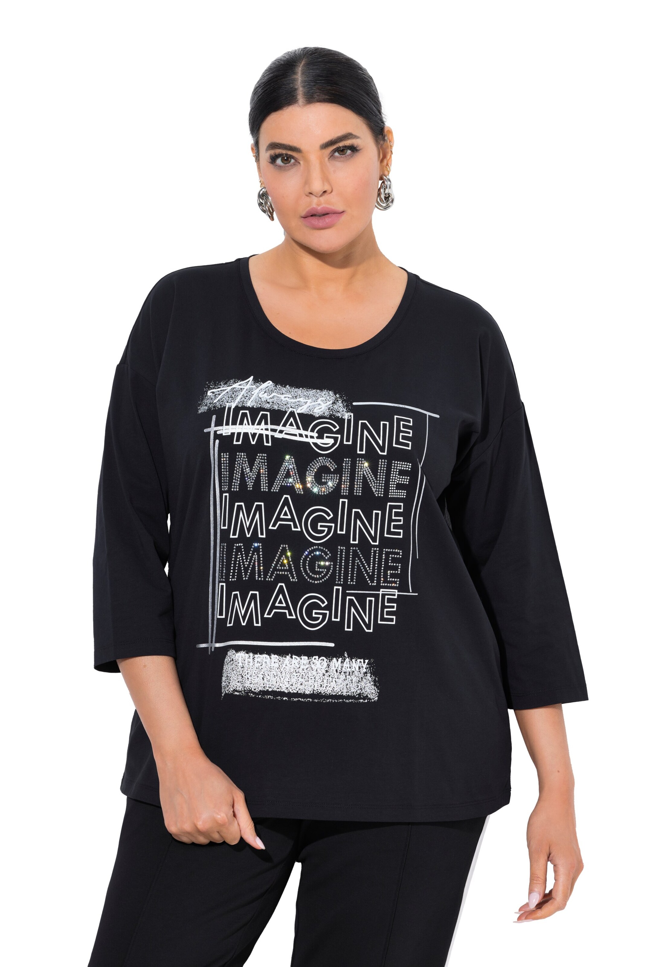 Ulla Popken Shirt in Black: front