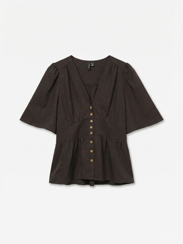 VERO MODA - Blusa en marrón: frente