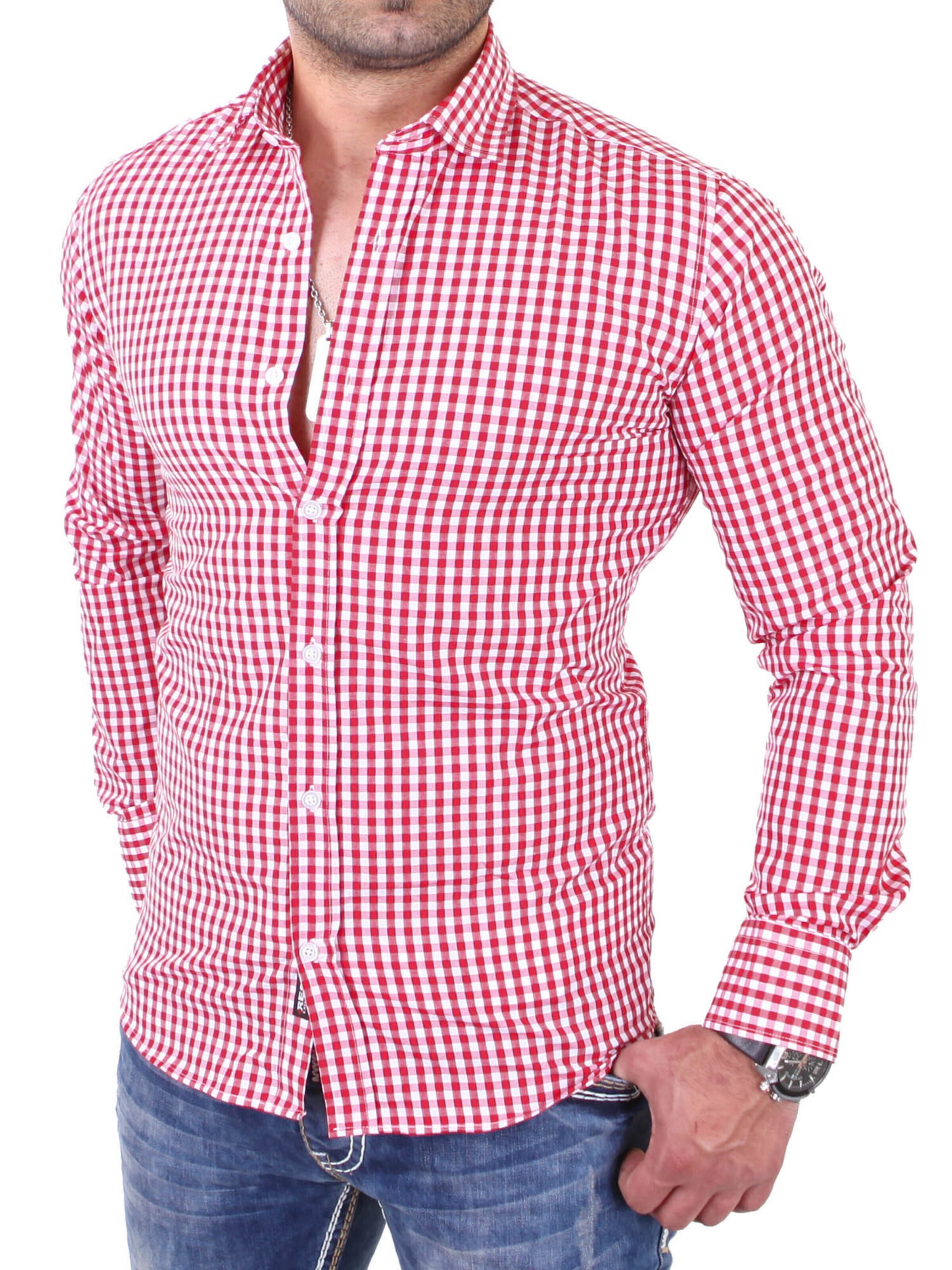 Reslad Slim Fit Hemd 'RS7007'‌‌‌‌ in Rot