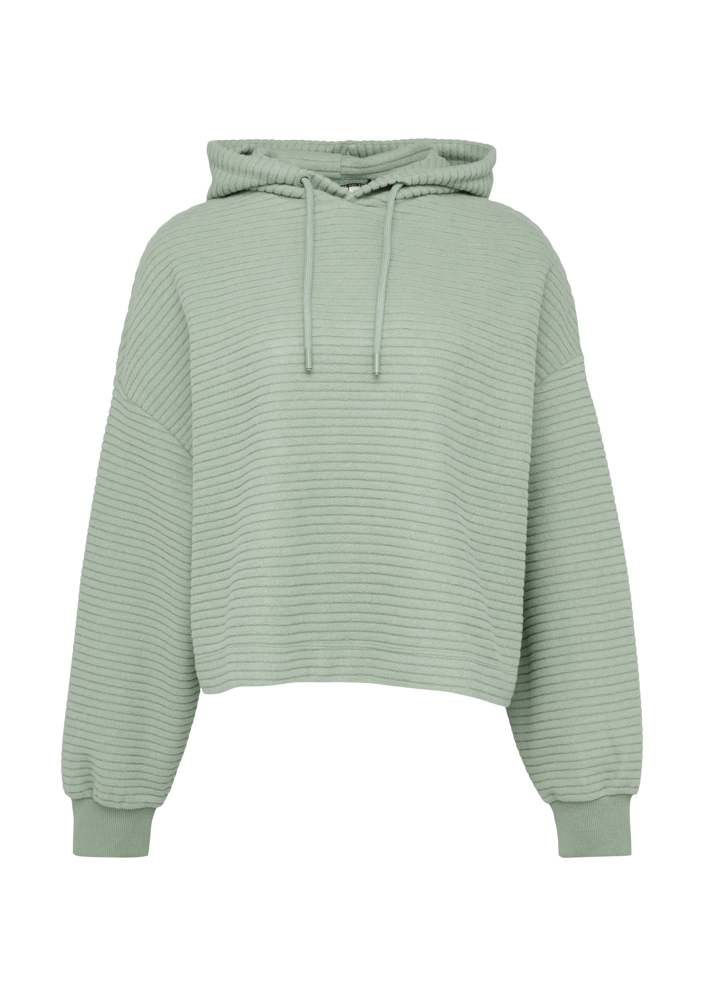 QS Sweatshirt in Groen: voorkant
